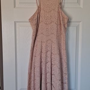 Nude lace dress